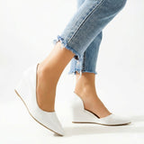 Shoes Wedge  Leather Glossy W-320