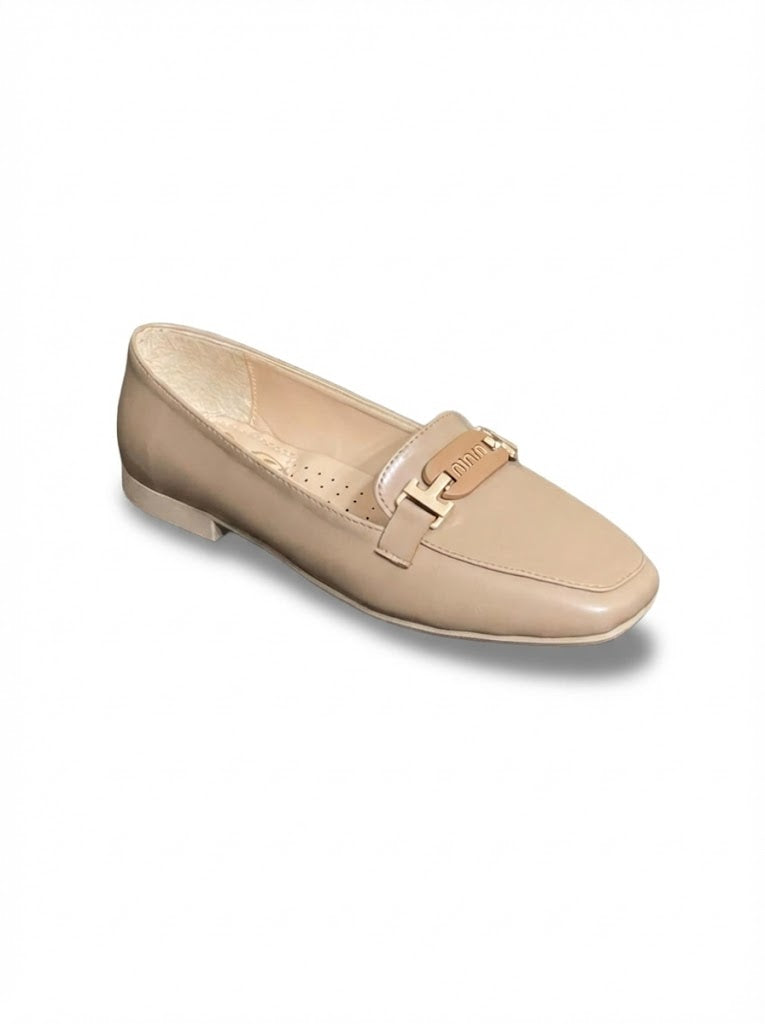 Ballerina Flat Leather Elegant With Accesories BN-517