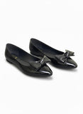 Ballerina Flat Leather Glossy With Bow BN-513