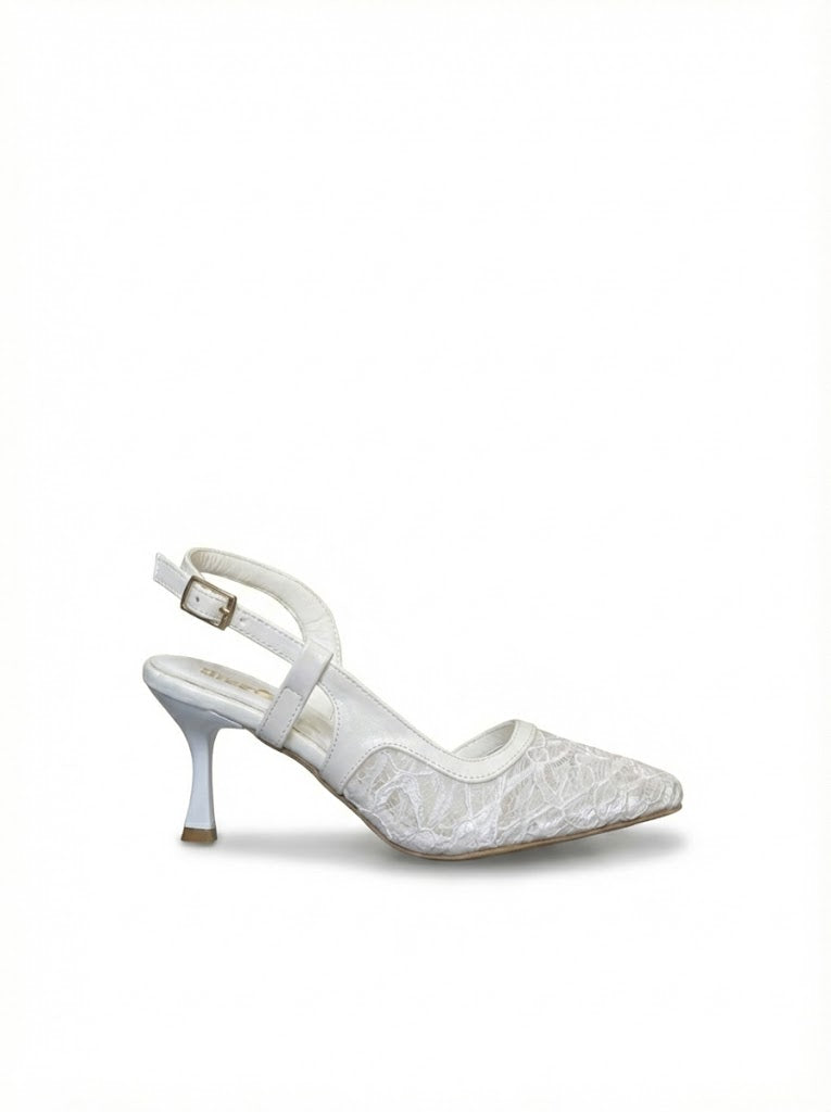 Shoes Heels Dentelle With Buckle F-611