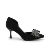 Shoes Heels Leather With Bow Classy GZ-903