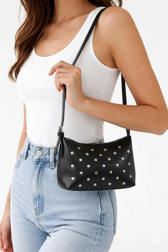 Shoulder Bag Leather With decorative accessories ZC-8