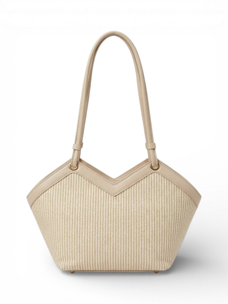 Shoulder Bag Fabric and Leather distinctive ZH-16