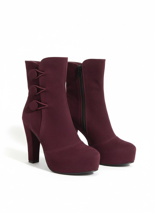 BOOT HEELS SUEDE - R-1
