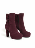 BOOT HEELS SUEDE - R-1