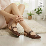 Mules Flat Leather Stylish BF-804