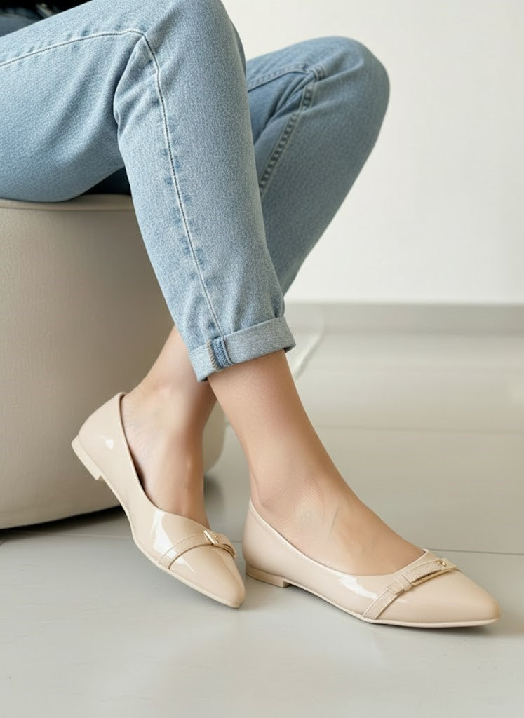 Ballerina Flat Leather Glossy BN-516