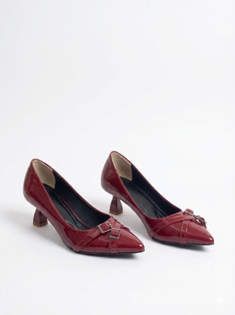 Shoes Heels With Buckle Leather GZ-902