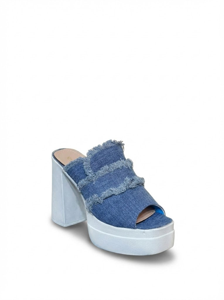 High Heel Slipper Jeans Elegant X-12