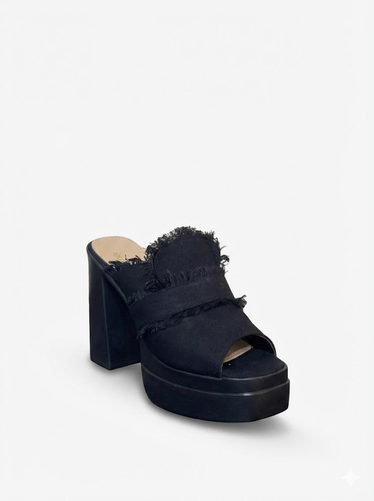 High Heel Slipper Jeans Elegant X-12