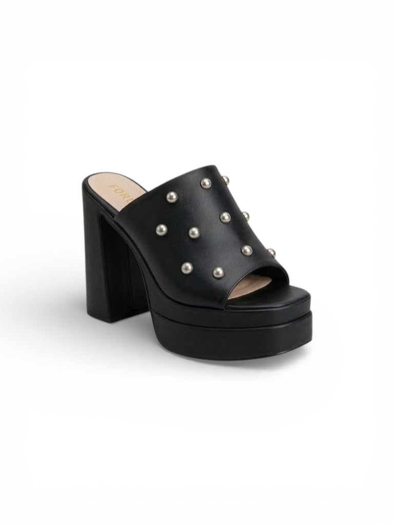 Slipper High Heels Leather Studded X-15