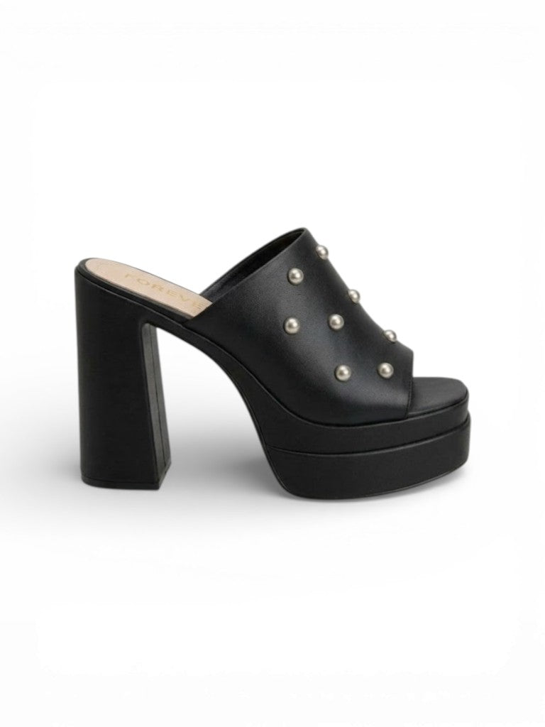 Slipper High Heels Leather Studded X-15