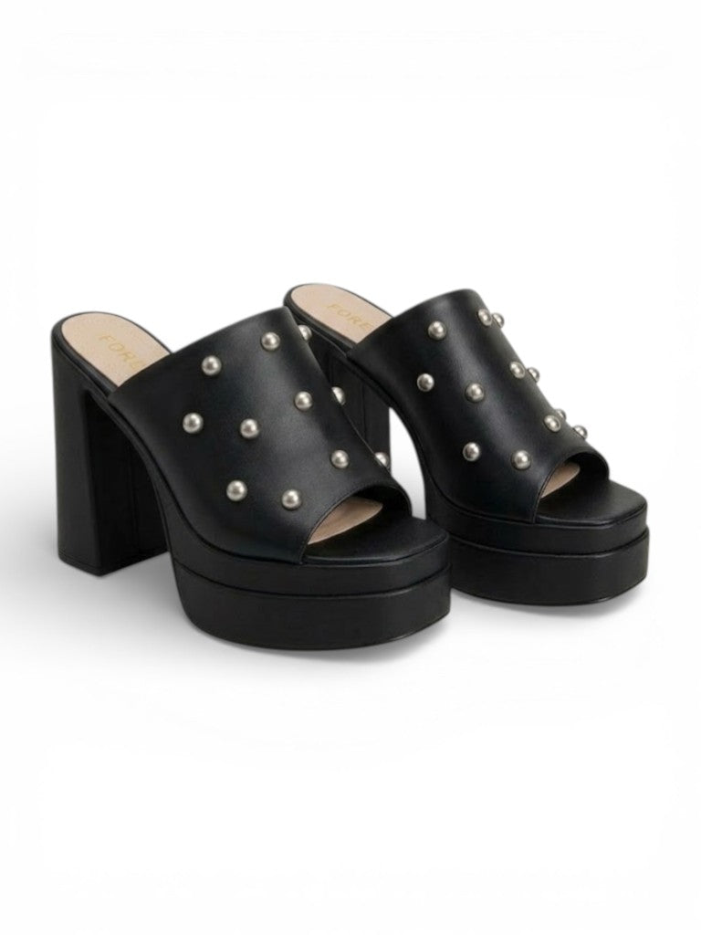 Slipper High Heels Leather Studded X-15