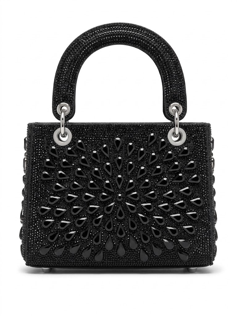 crossbody evening bag In the form of artistically distributed drops ZS-12