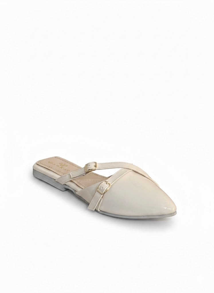 Mules Leather Glossy Elegant SB-701