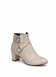 Ankle Boot Heels Leather With Accessories R-21