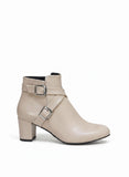 Ankle Boot Heels Leather With Accessories R-21
