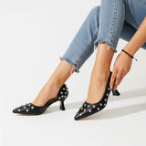 Shoes Mid Heels Leather Elegant GZ-900