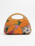 crossbody evening bag Embroidered flor details ZS-11