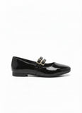 Ballareina Flat Leather Glossy With Buckle BF-806