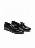 Ballareina Flat Leather Glossy With Buckle BF-806