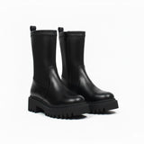 Ankle Boot Mid Heels Leather Comfort  E-107