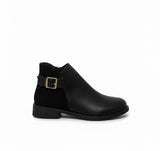 BOOT FLATS LEATHER AND SUEDE - G-40