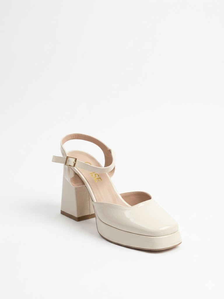 Shoes High Heel Leather Glossy H-17