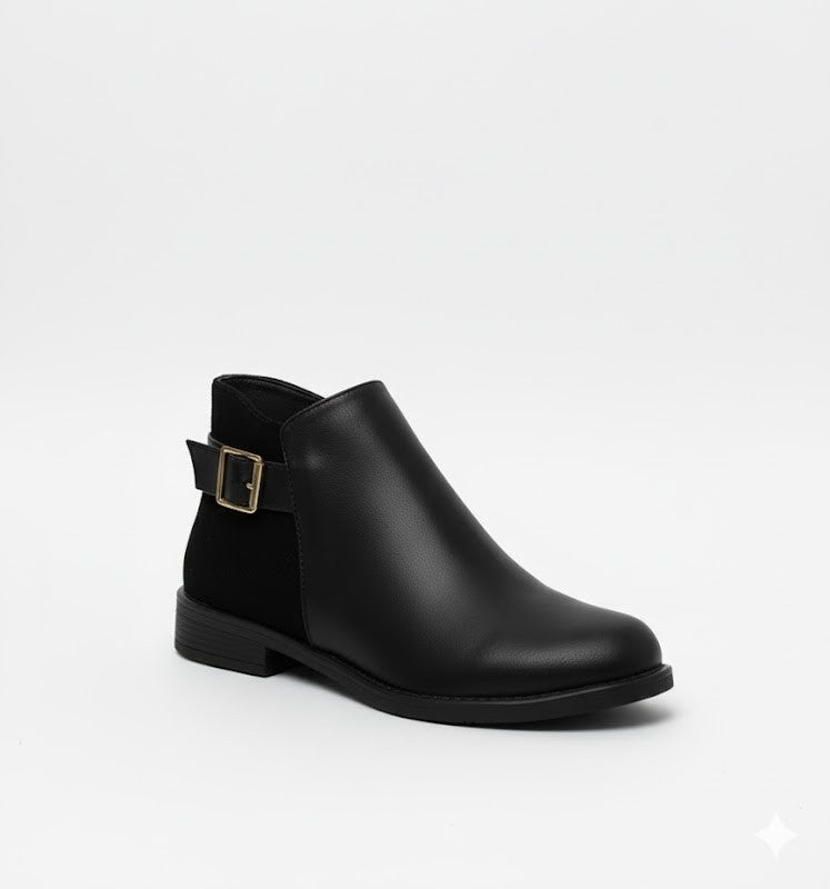 BOOT FLATS LEATHER AND SUEDE - G-40