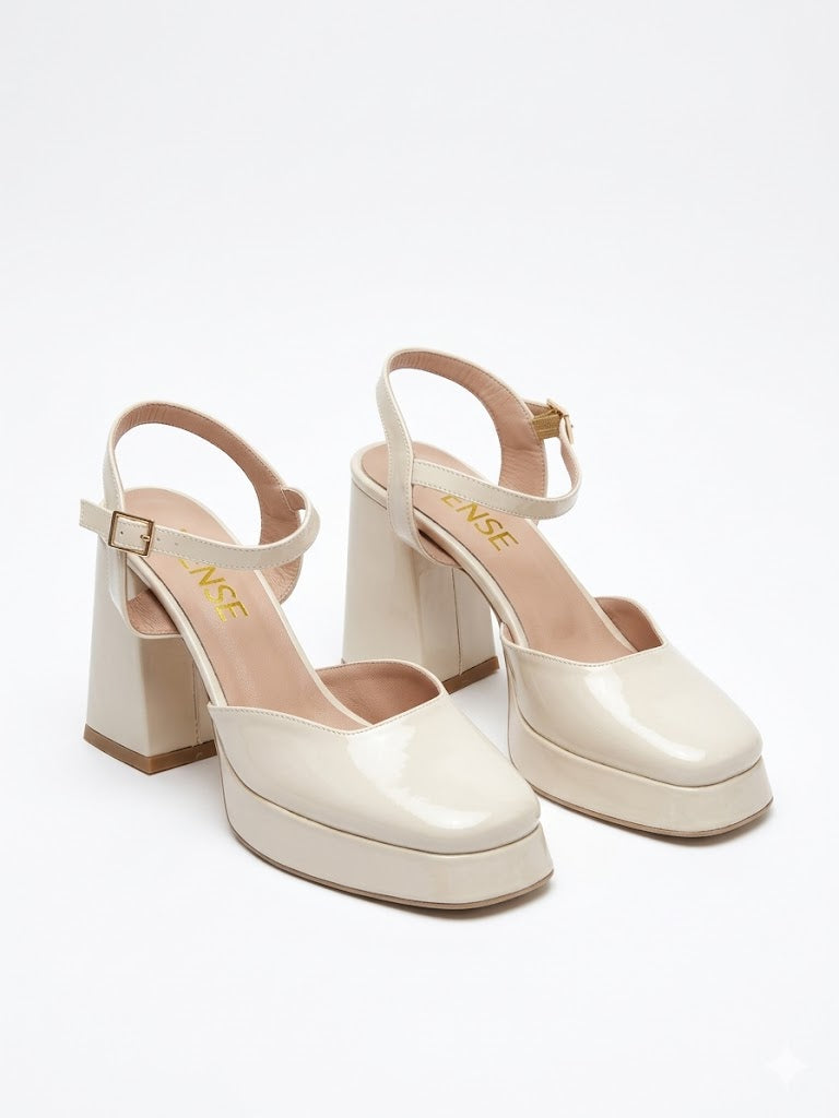 Shoes High Heel Leather Glossy H-17