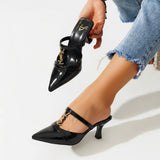 Shoes Mid Heels Suede F-602