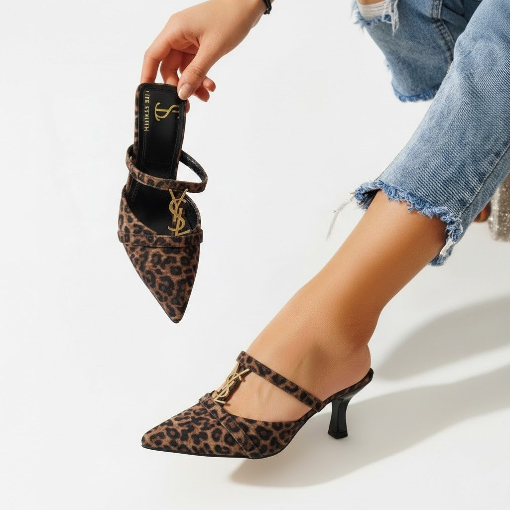 Shoes Mid Heels Suede F-602