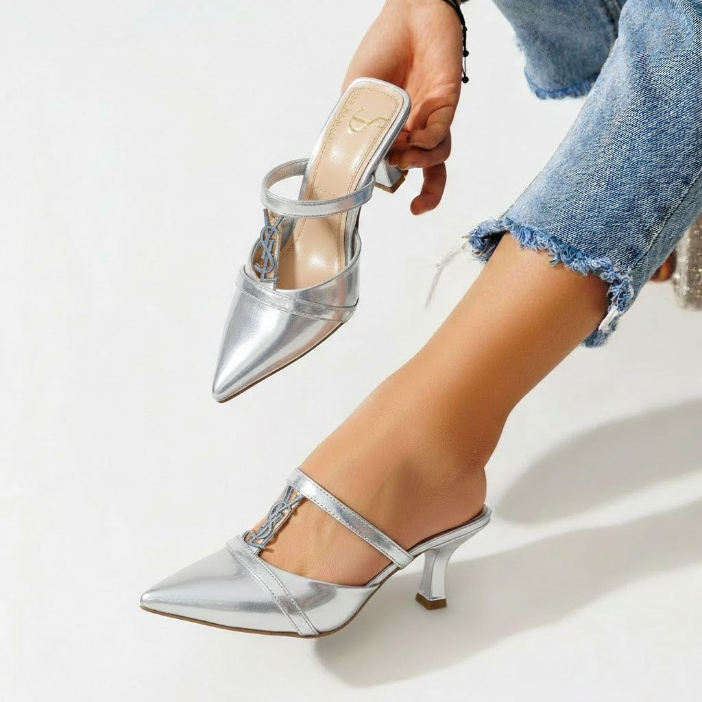 Shoes Mid Heels Suede F-602