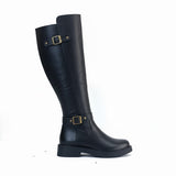 Long Boot Mid Heels Leather Stylish LB-41