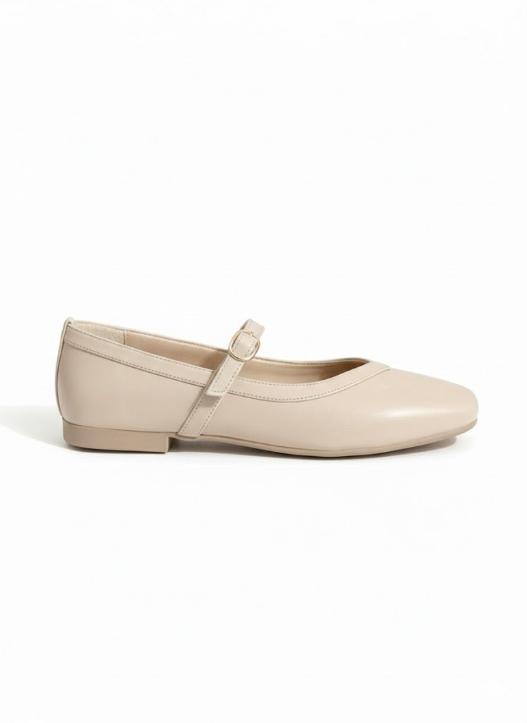 Ballerina Flat Leather Square BF-802