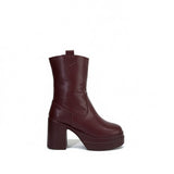 Boot Heels Leather With Zipper L-114