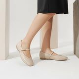 Ballerina Flat Leather Square BF-802