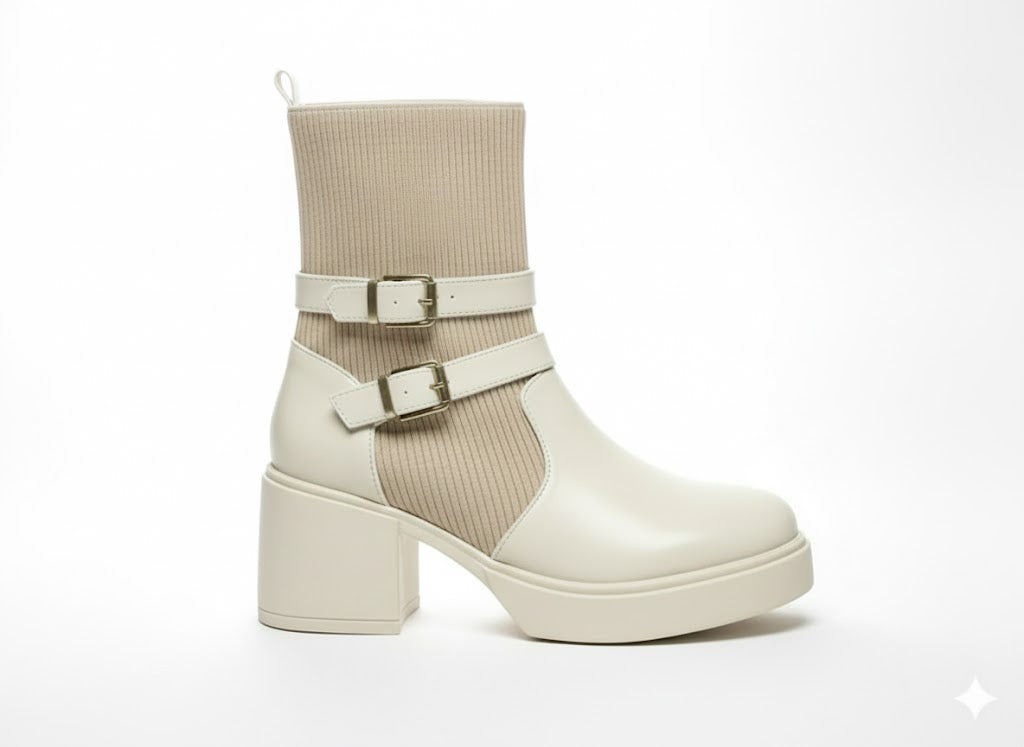Ankle Boot Leather With Elastic E-108