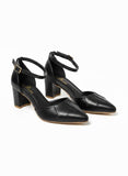Shoes Mid Heels Leather F-606