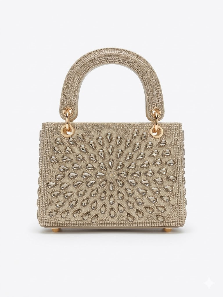 crossbody evening bag In the form of artistically distributed drops ZS-12