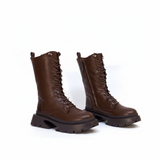 Ankle Boot Leather With Zipper Elegant E-105