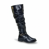 Long boot flat leather with accessories LB-43