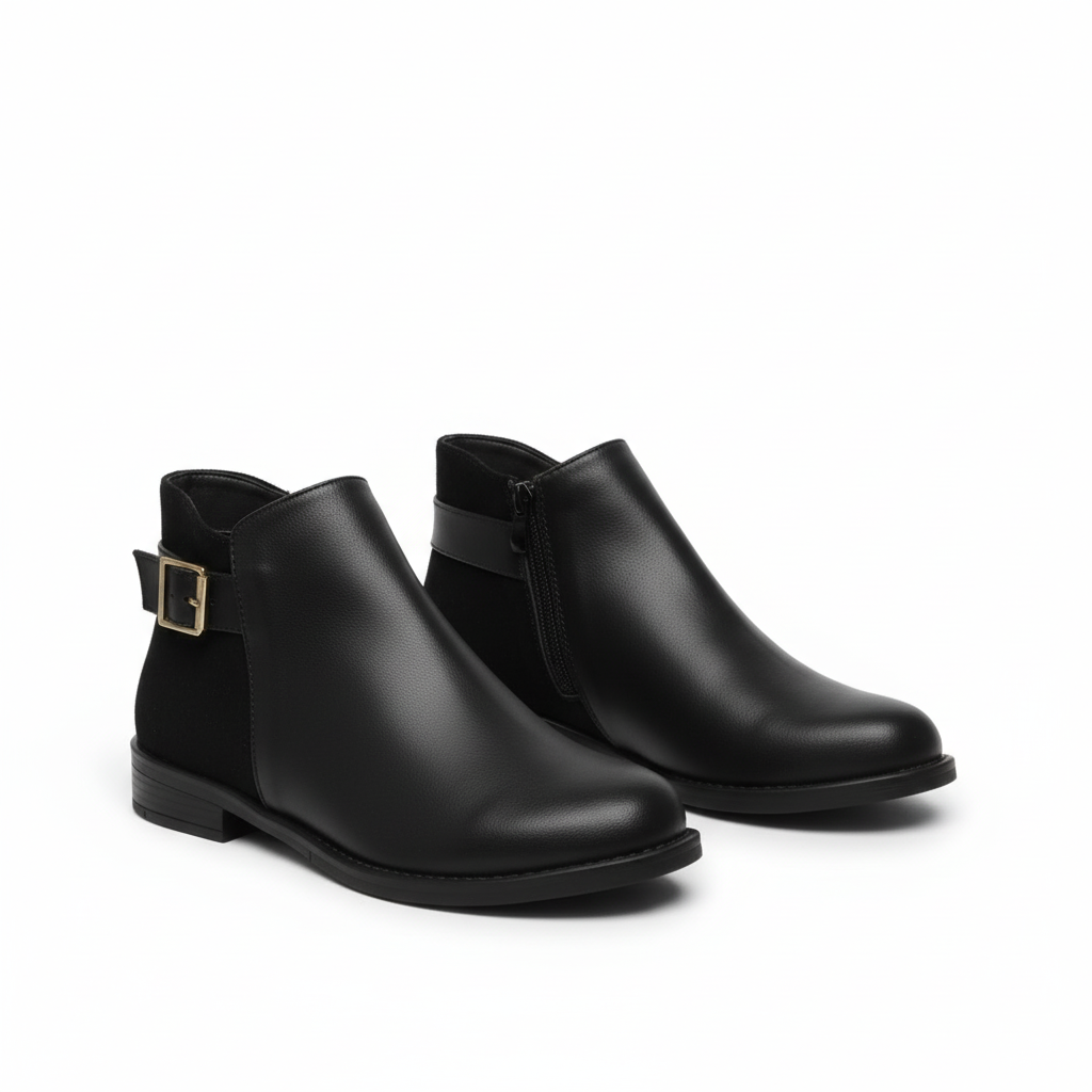 BOOT FLATS LEATHER AND SUEDE - G-40