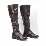 Long boot flat leather with accessories LB-43