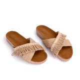 Burlap Flat Slipper SL-113 - Life Stylish Slippers