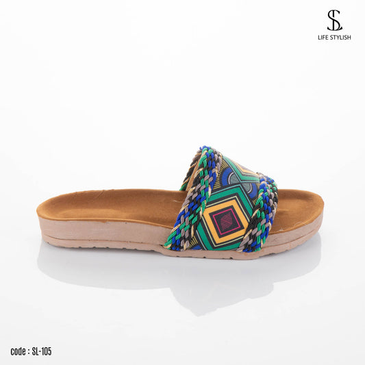 Fabric Flat Slipper SL-105 - Life Stylish Slippers