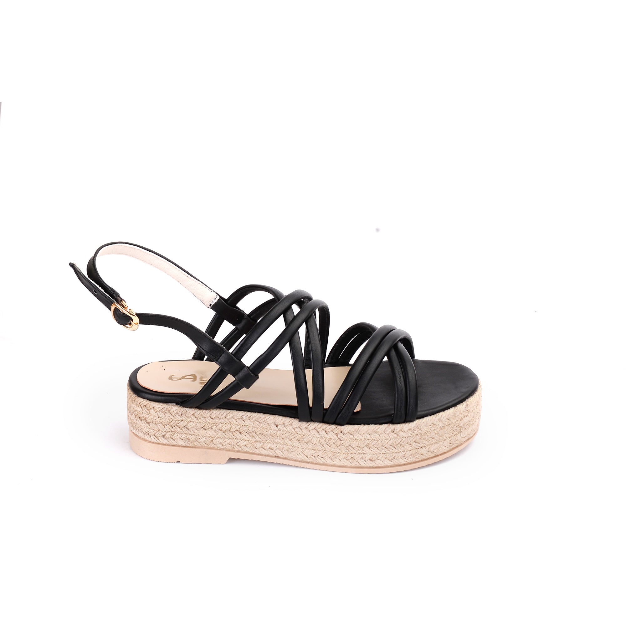 K-10 Leather Flat Sandal with Straps and Buckle - Life Stylish sandal