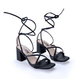 Leather Heel Sandal SN-12 - Life Stylish sandals