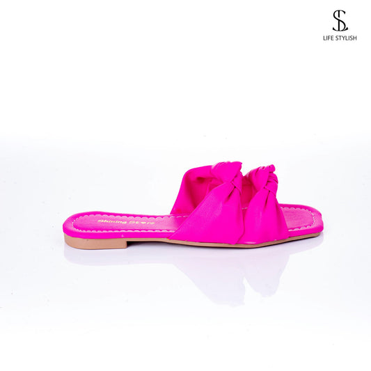 SL-108 Leather Slipper With Two Bond - Life Stylish Slipper