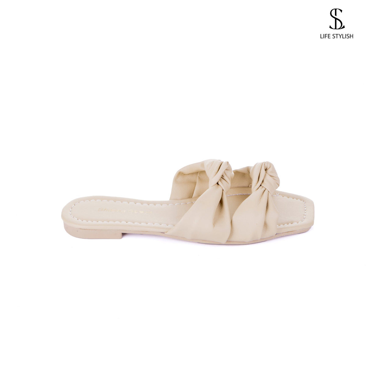 SL-108 Leather Slipper With Two Bond - Life Stylish Slipper